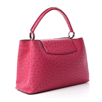 Louis Vuitton Ostrich Capucines MM Currant 3 of 11