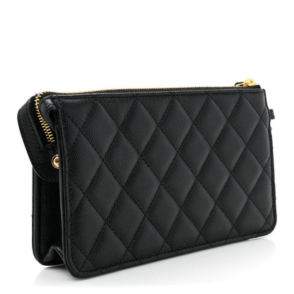 Chanel Caviar Quilted Polly Pocket Pouch Black 3 of 9