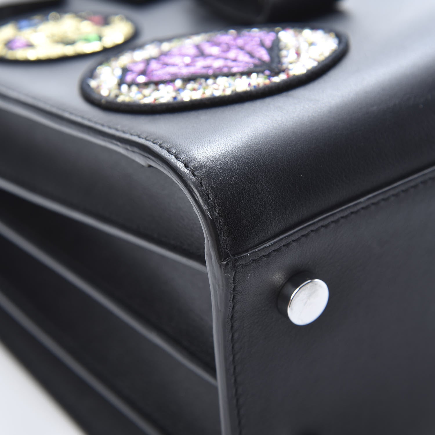 Saint Laurent Calfskin Patchwork Baby Sac De Jour Black Multi 9 of 19