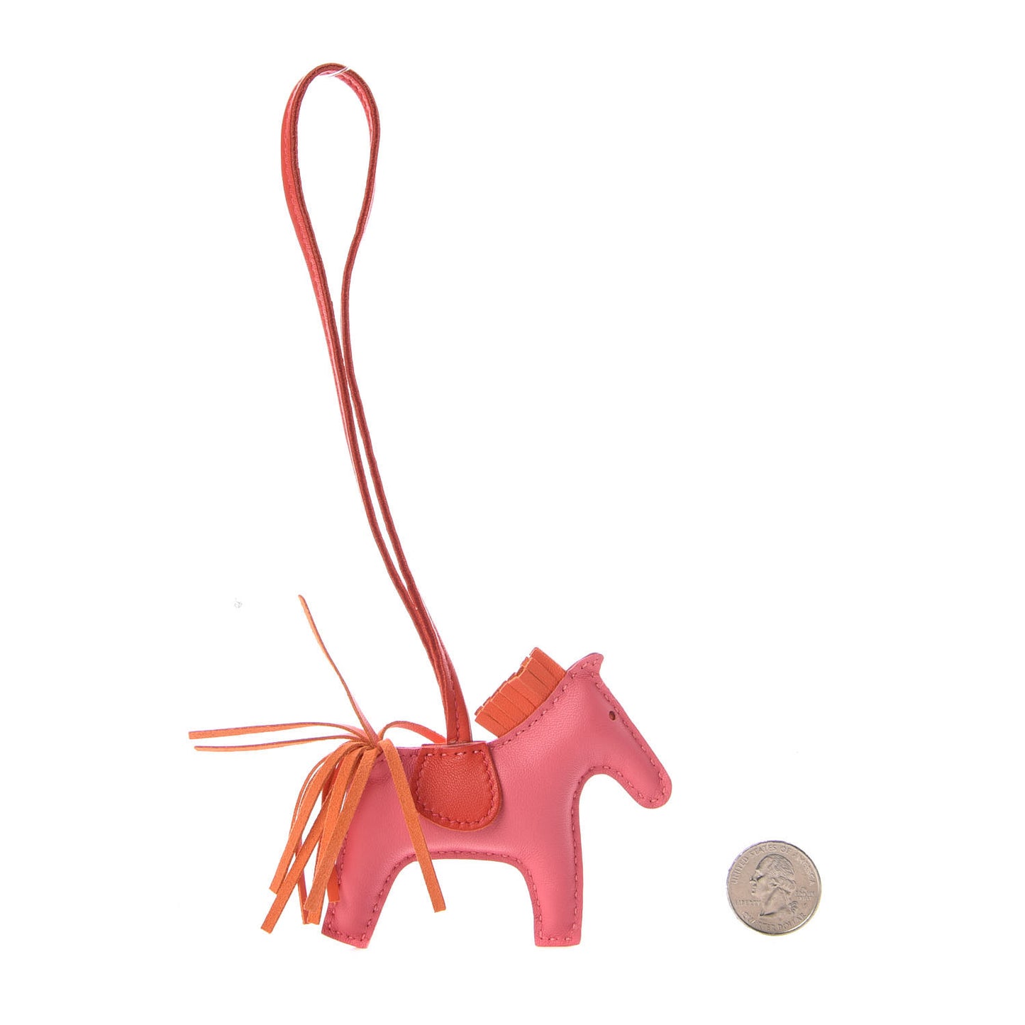Milo Lambskin Grigri Rodeo Bag Charm PM Rose Azalee Orange Poppy Rouge Indien
