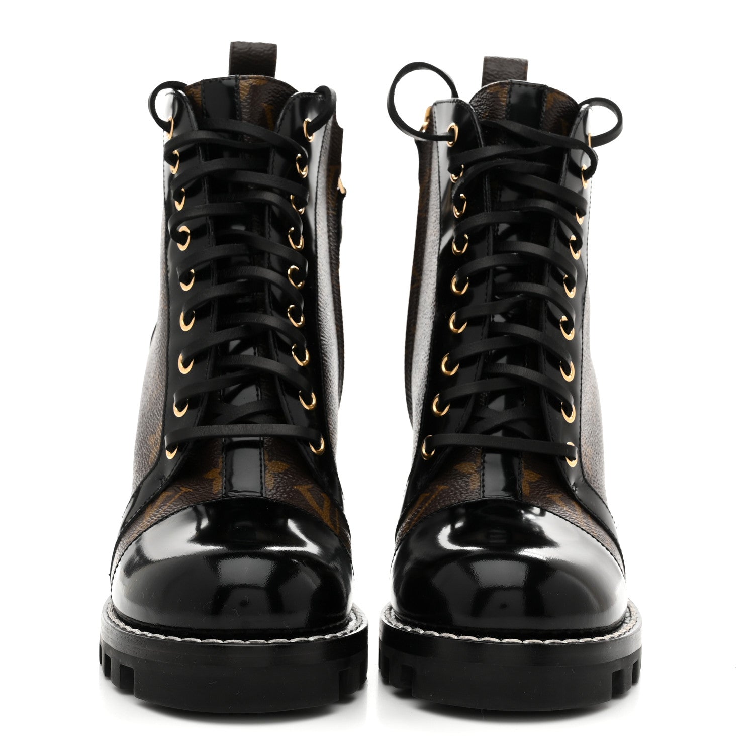 Louis Vuitton Patent Calfskin Monogram Star Trail Ankle Boots 38