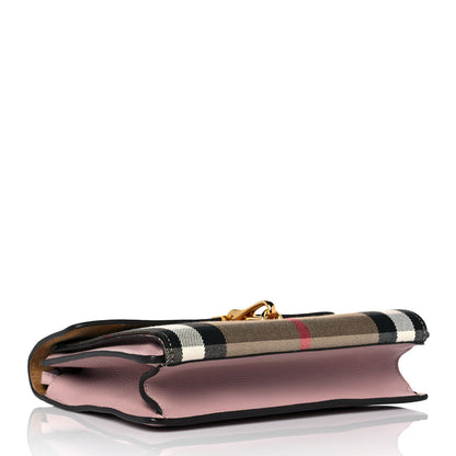 Burberry Derby Calfskin House Check Small Macken Crossbody Bag Pale Orchid 4 of 10