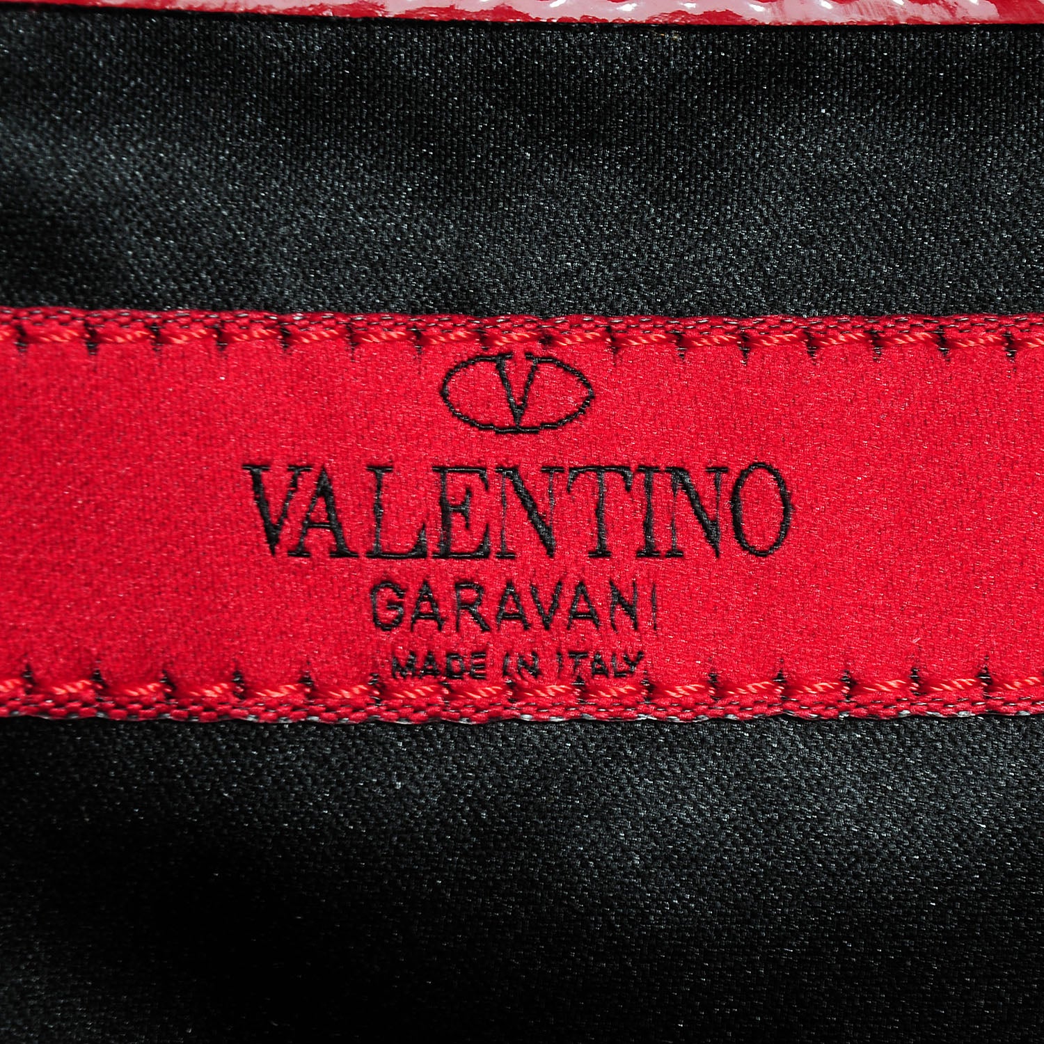Valentino Garavani Patent Lacca Bow Bowling Bag Red 9 of 10