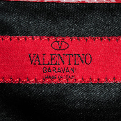 Valentino Garavani Patent Lacca Bow Bowling Bag Red 9 of 10