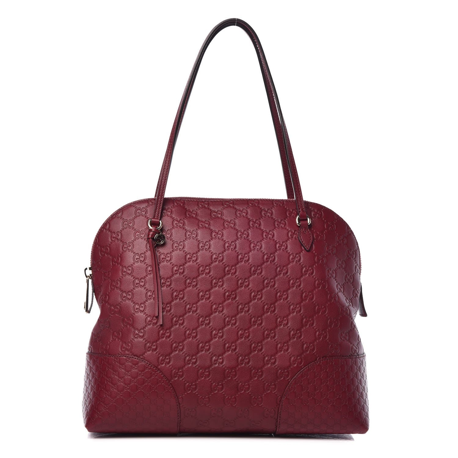 Gucci Guccissima Medium Bree Shoulder Bag Classic Ruby 1 of 11