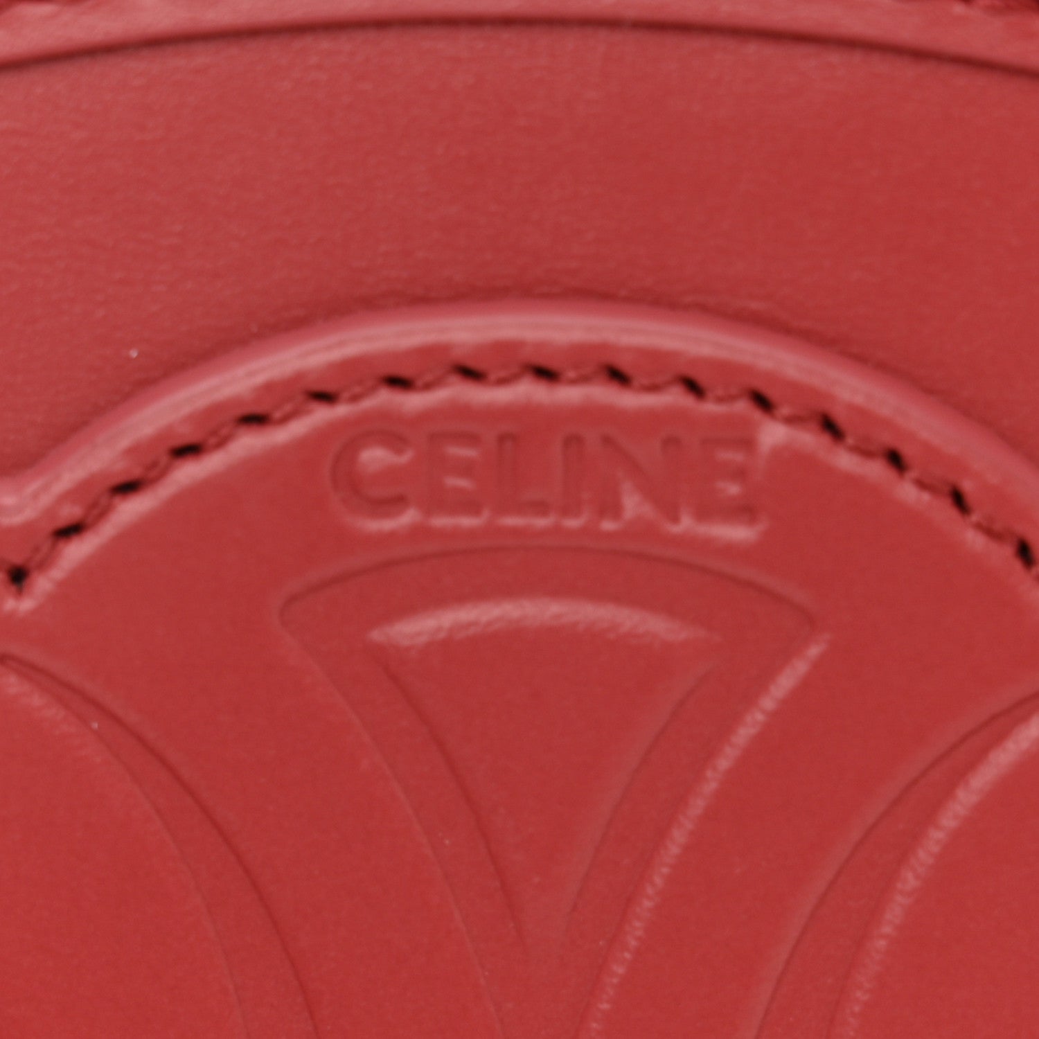 Celine Smooth Calfskin Cuir Triomphe Oval Purse Crossbody Lipstick 6 of 12