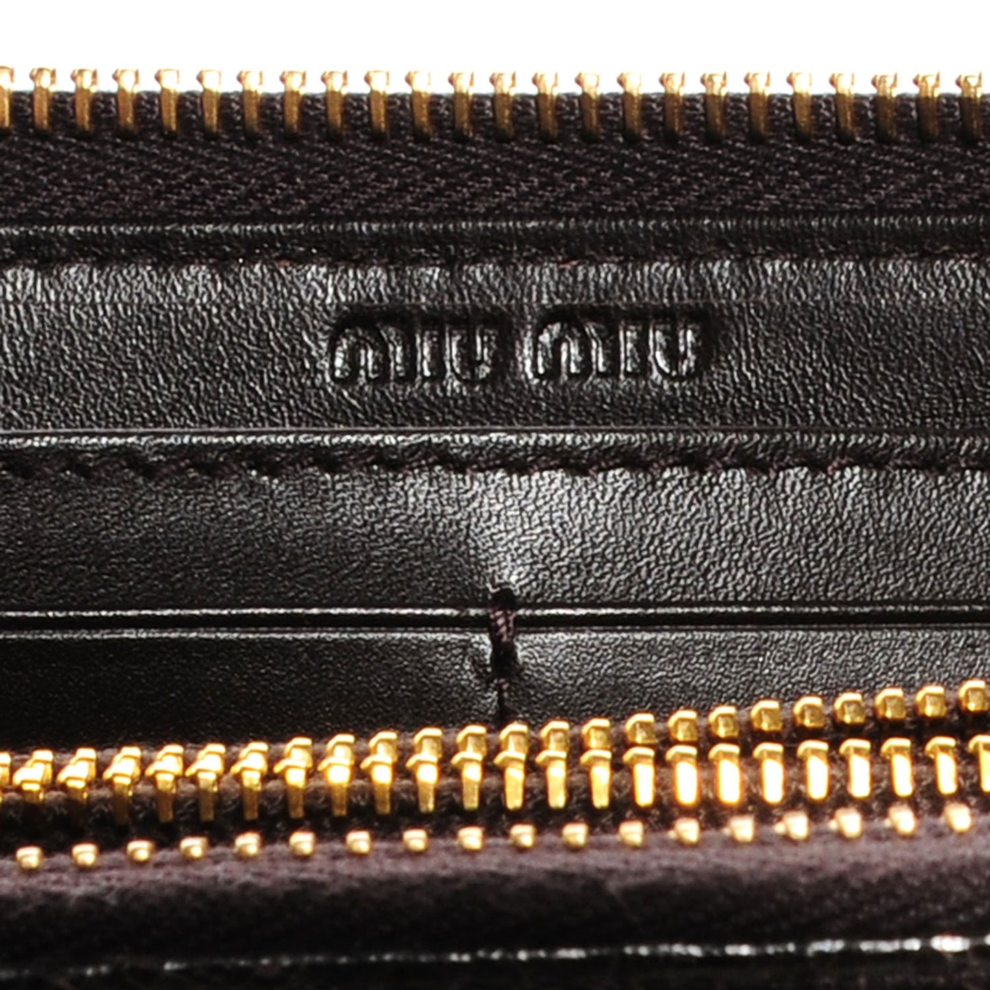 Patent Crocodile Embossed St Cocco Lux Zip Wallet Chocolate