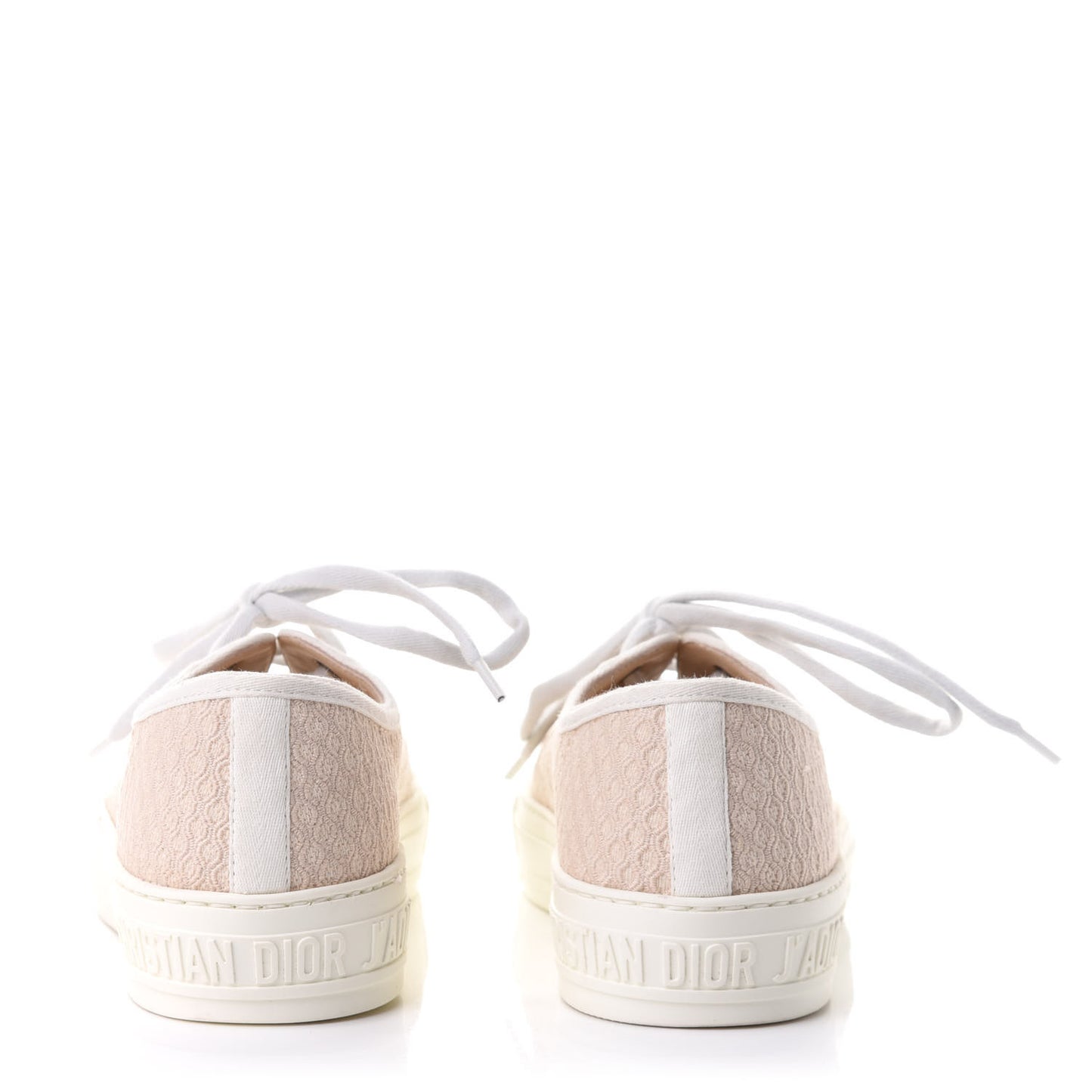 Resille Embroidered Walk'N'Dior Low Top Sneakers 37 Beige