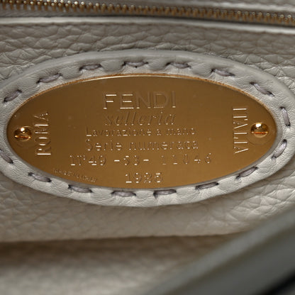 Fendi Cuoio Romano Selleria Tri-color Mini Peekaboo Iconic Satchel Aspargo Saddler Latte 12 of 15