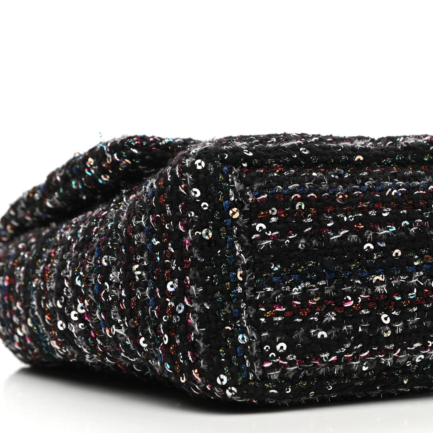 Chanel Tweed Sequin Quilted Large Chanel 19 Flap Black Multicolor 7 of 8