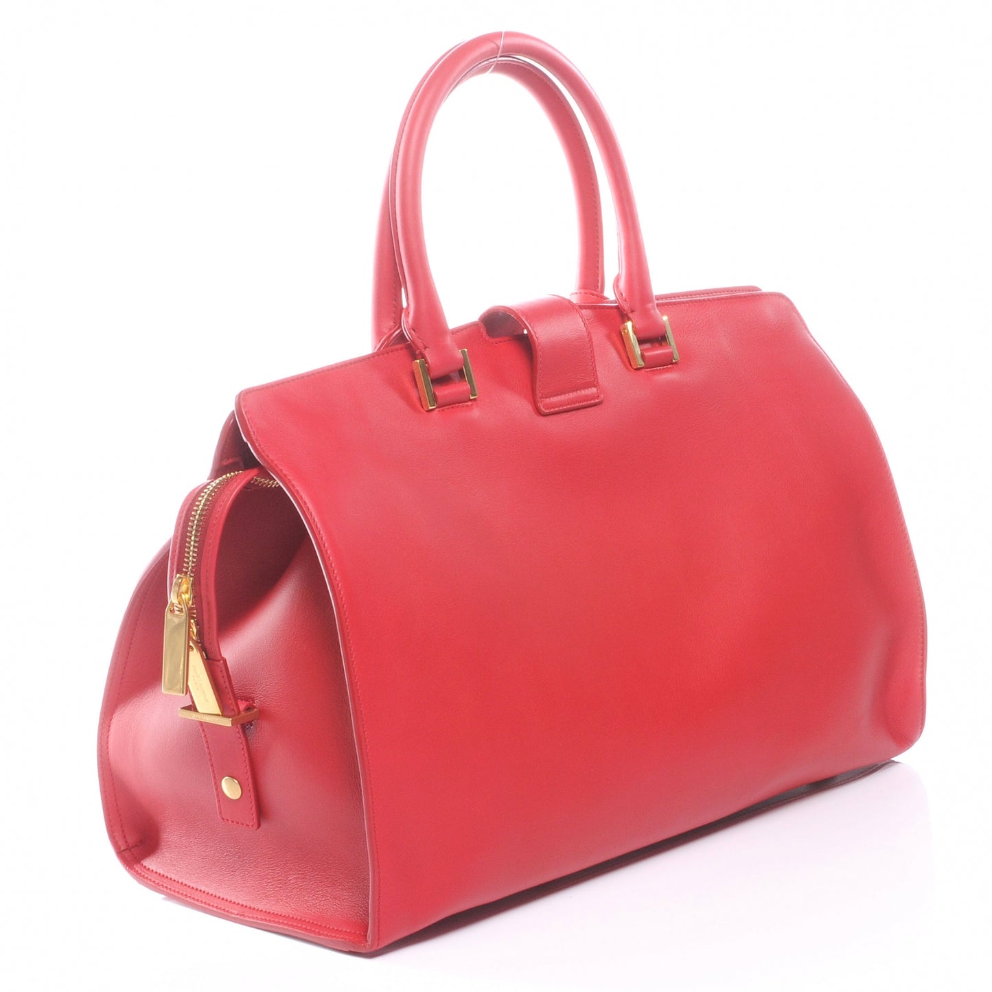 Calfskin Classic Y Top Handle Bag Red