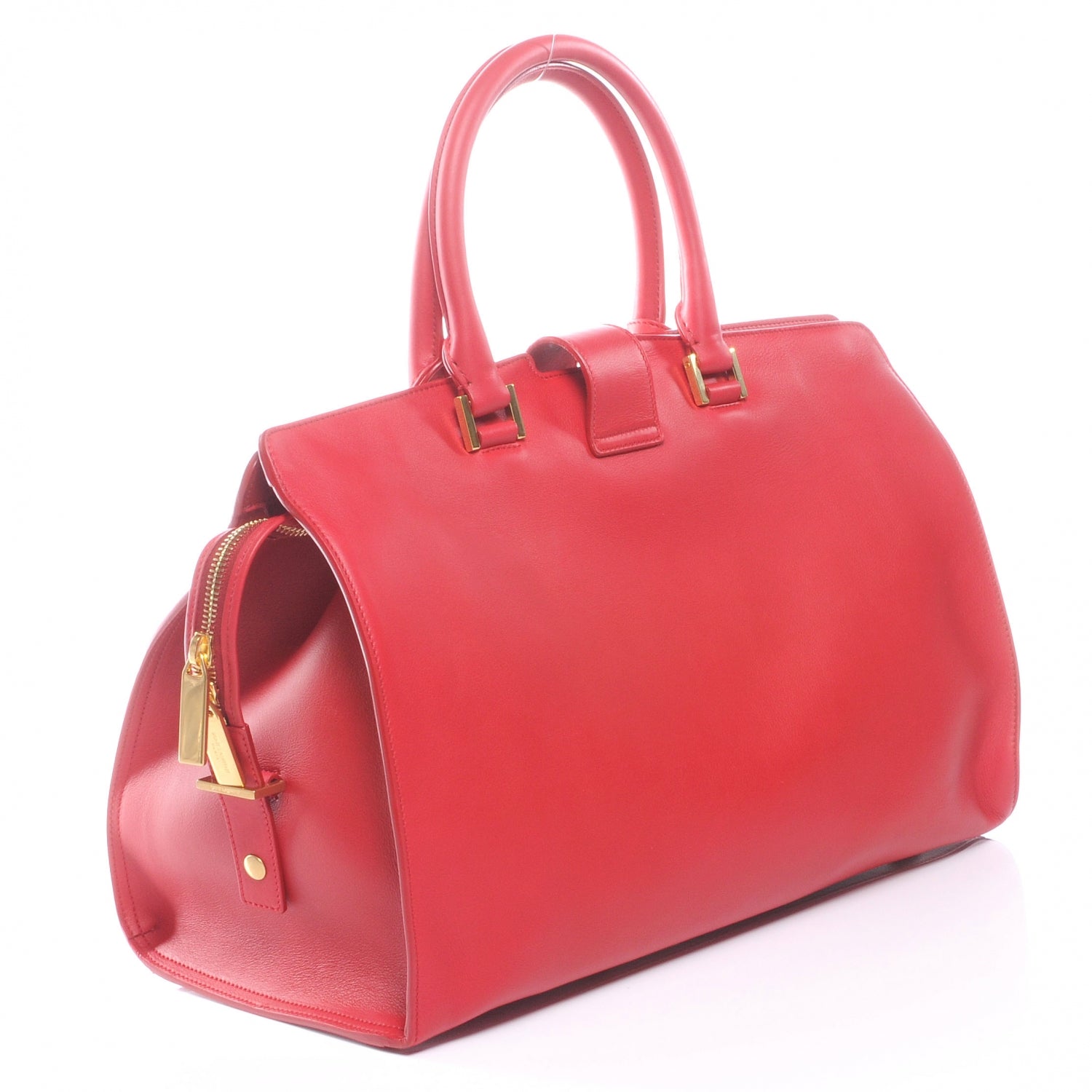 Saint Laurent Calfskin Classic Y Top Handle Bag Red 3 of 7