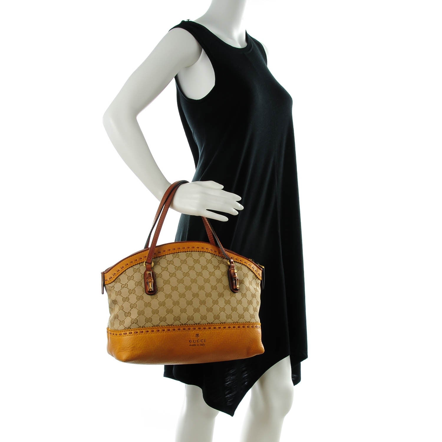 Gucci Monogram Laidback Crafty Dome Satchel Yellow 2 of 7