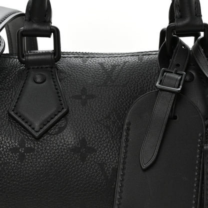 Louis Vuitton Calfskin Monogram Speedy P9 Bandouliere 20 Ultra Black 9 of 12