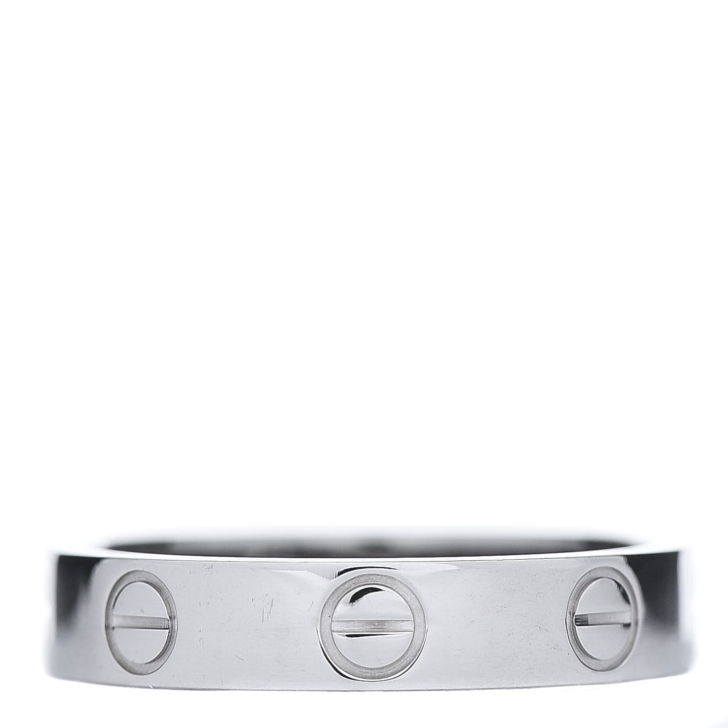 18K White Gold 3.5mm LOVE Wedding Band Ring 49 5