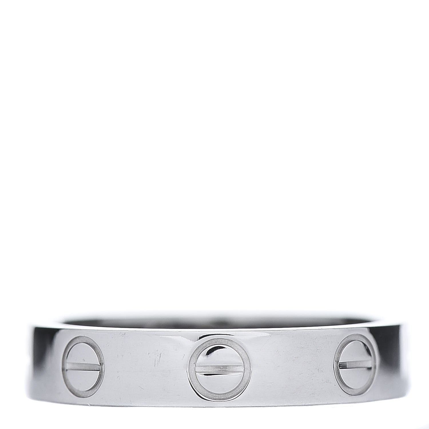 Cartier 18K White Gold 3.5mm LOVE Wedding Band Ring 49 5 1 of 4