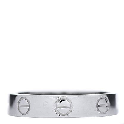 Cartier 18K White Gold 3.5mm LOVE Wedding Band Ring 49 5 1 of 4