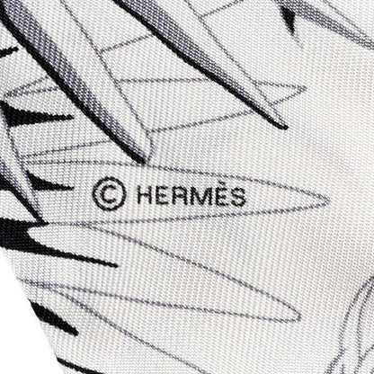 Hermes Silk Mythiques Phoenix Coloriages Twilly Blanc Noir Multicolor 3 of 4