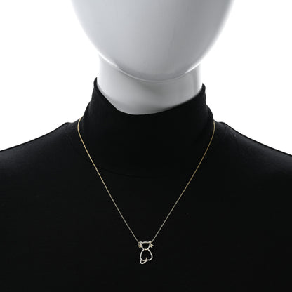 Roberto Coin 18K Yellow Gold Diamond Tiny Treasures Cat Pendant Necklace 3 of 6