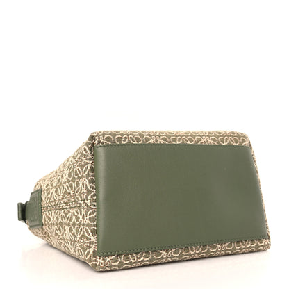 Loewe Jacquard Anagram Calfskin Small Cubi Bag Ecru Green 4 of 9