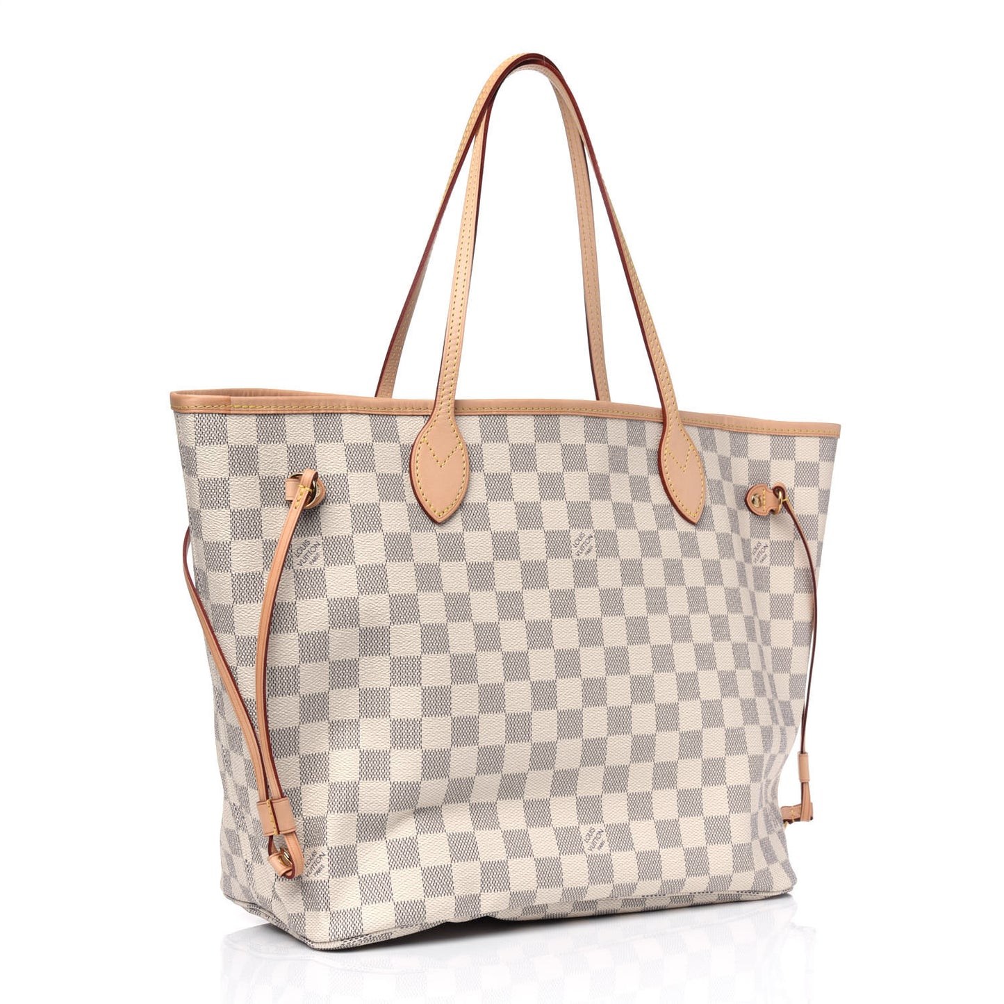 Damier Azur Neo Neverfull MM Rose Ballerine