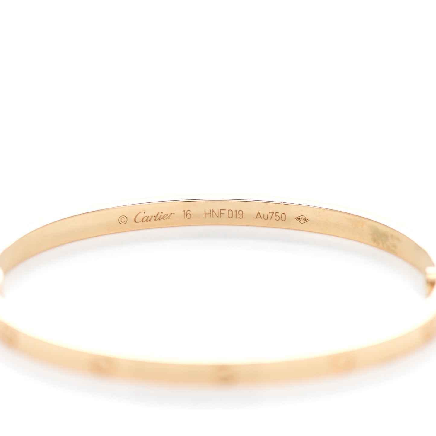 18K Yellow Gold Small LOVE Bracelet 16