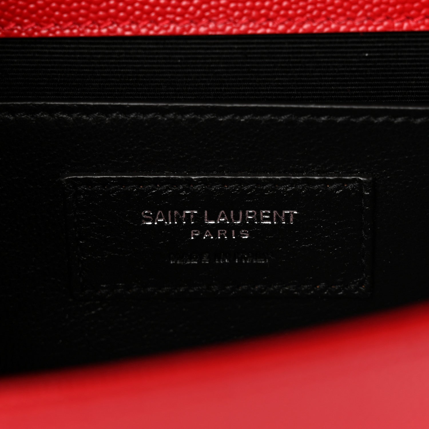 Saint Laurent Grain De Poudre Small Monogram Kate Satchel Red 5 of 10