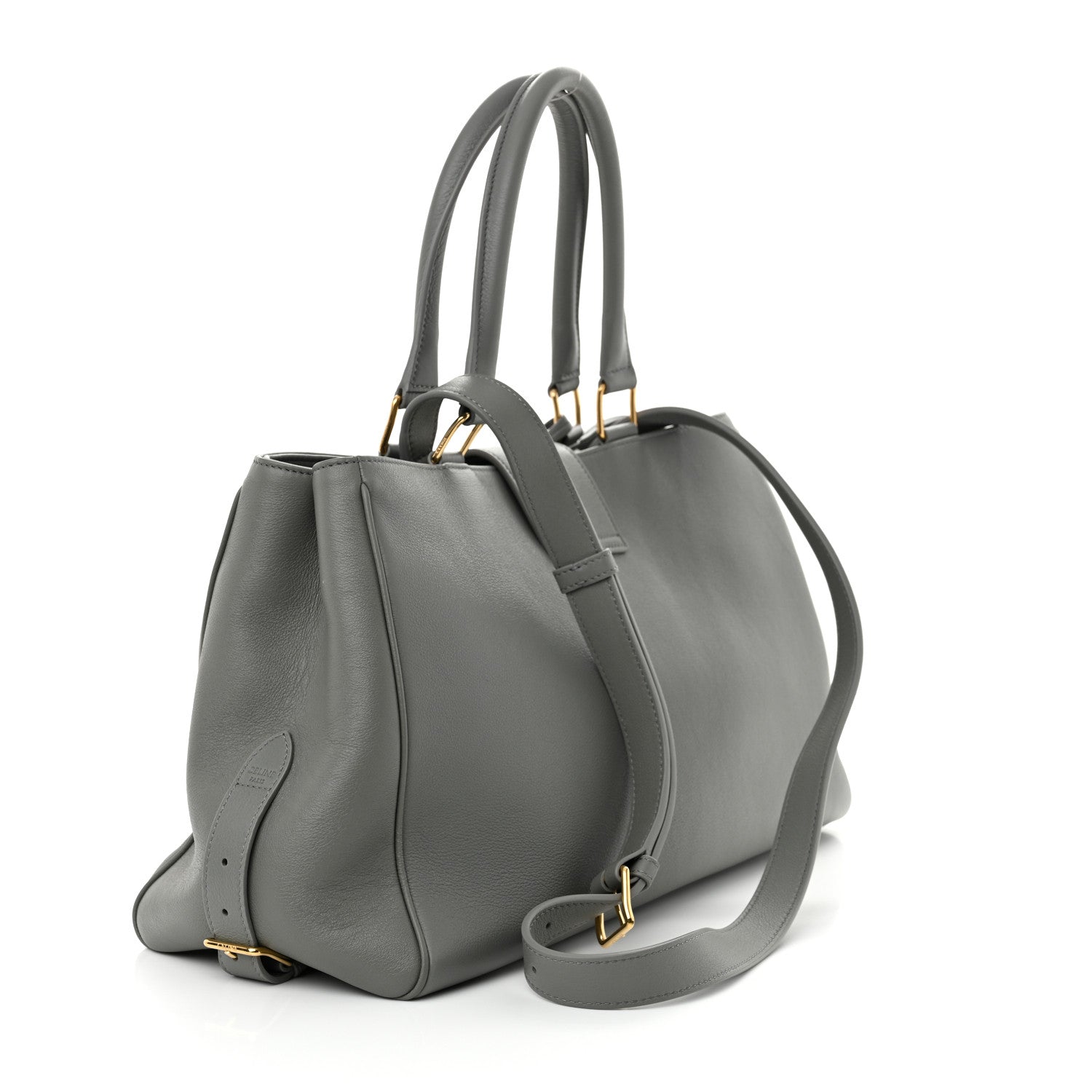 Celine Supple Calfskin Medium Appoline Zinc 3 of 10