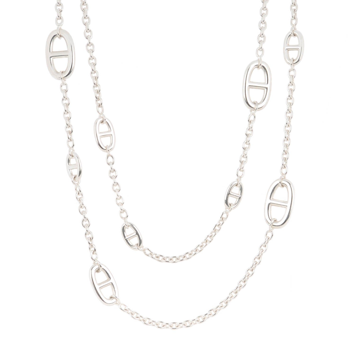 Hermes Sterling Silver Farandole Necklace 120 1 of 5