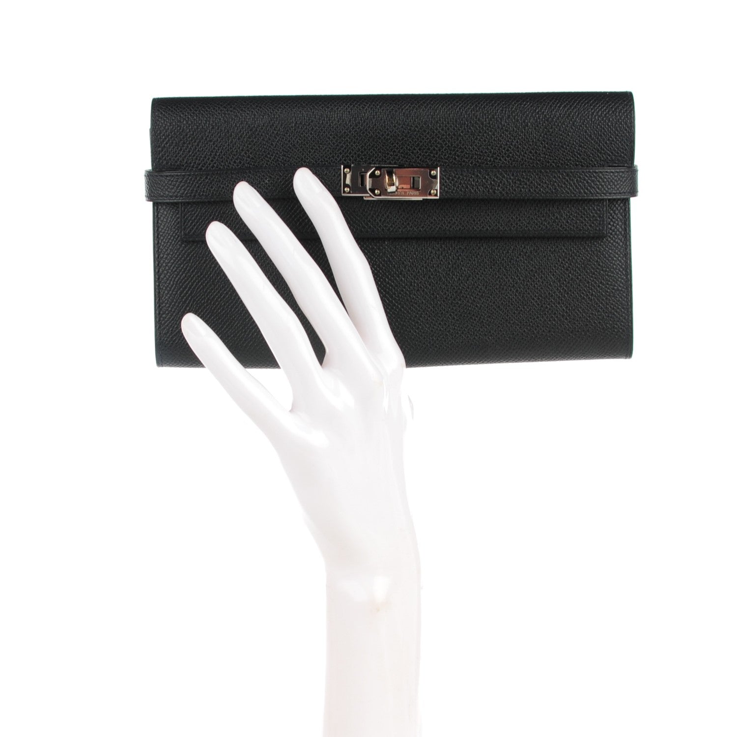 Hermes Epsom Kelly Longue Wallet Black 4 of 11