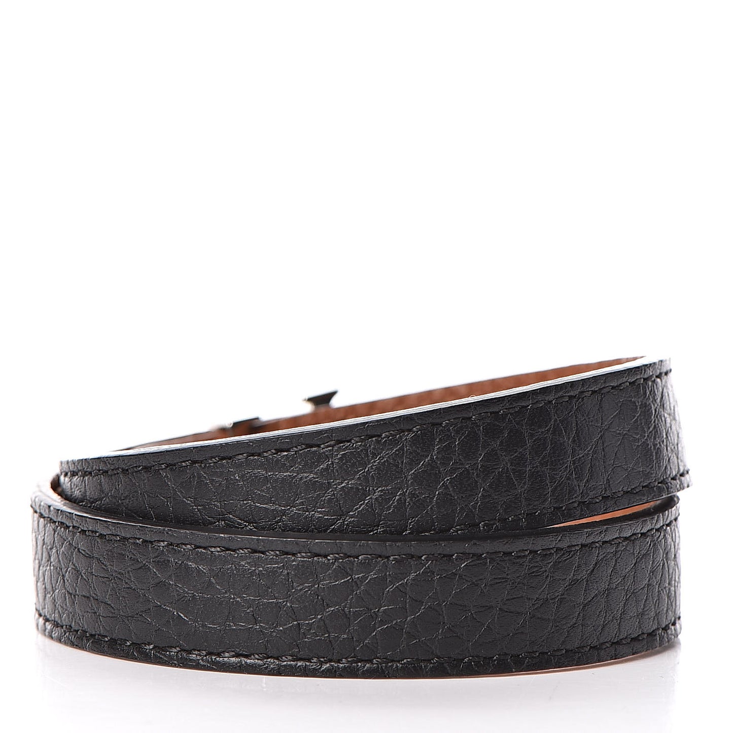 Taurillon LV Initiales Reversible Bracelet Brown Black