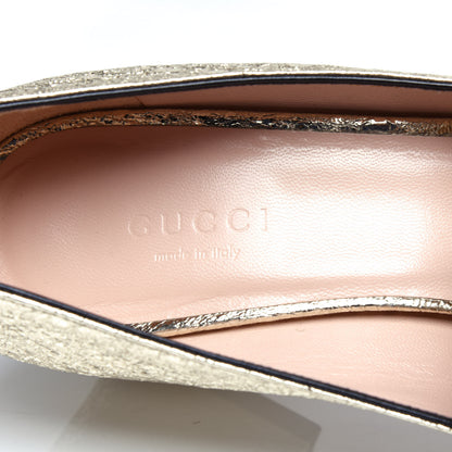 Gucci Galassia GG Marmont Fringe 50mm Loafer Pumps 36.5 Platino 8 of 10