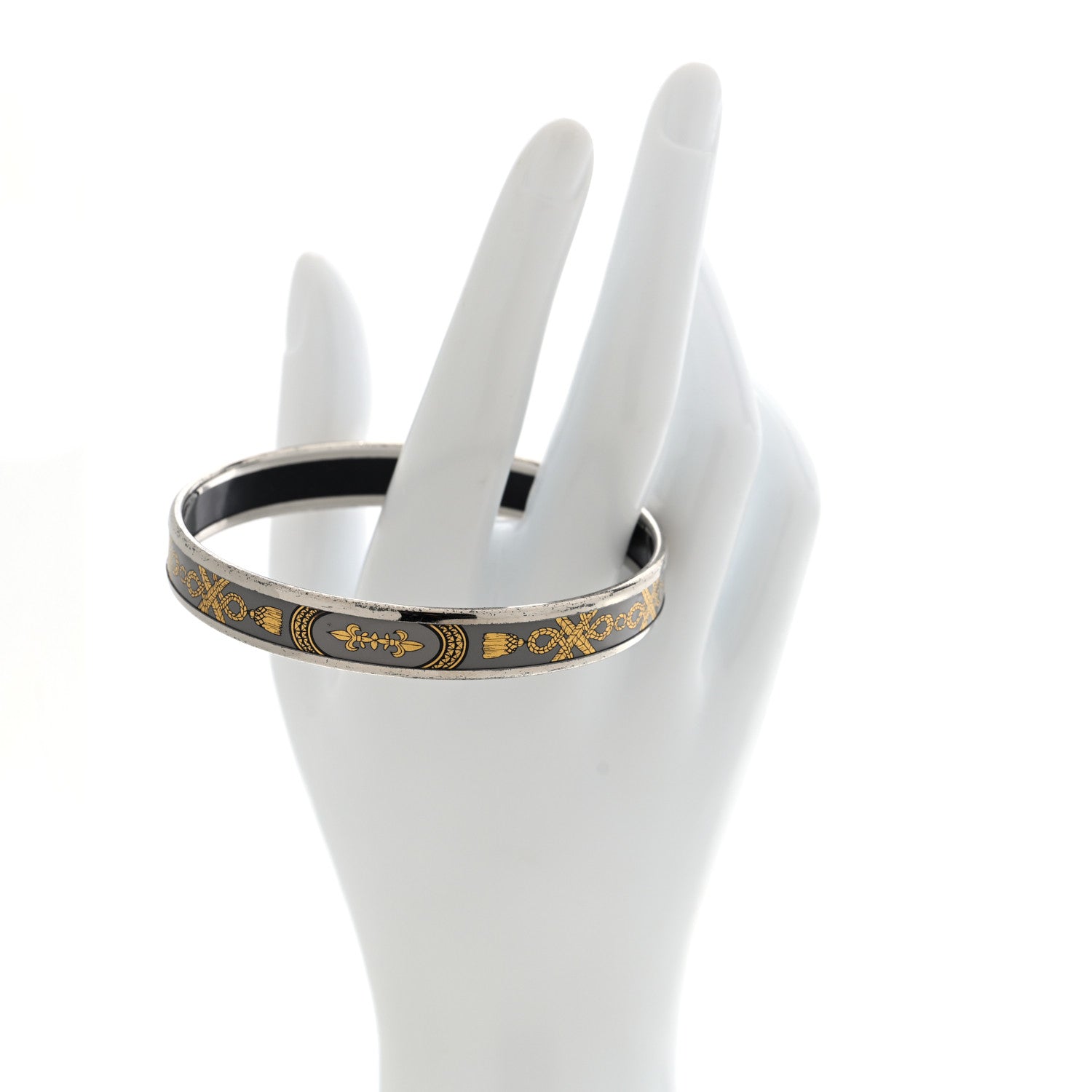 Hermes Enamel Printed Narrow Grand Apparat Bracelet 70 2 of 4