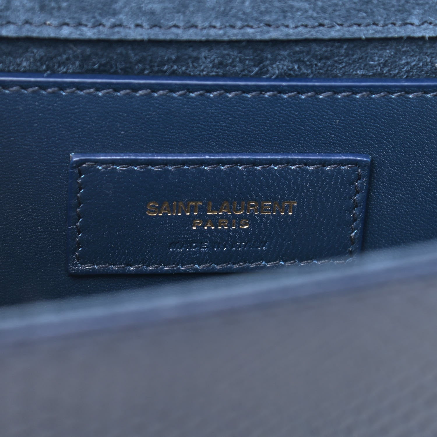 Saint Laurent Snakeskin Small Classic Monogram Kate Tassel Satchel Blue 6 of 9