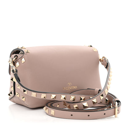 Valentino Garavani Calfskin Mini Rockstud Crossbody Bag Poudre 3 of 10