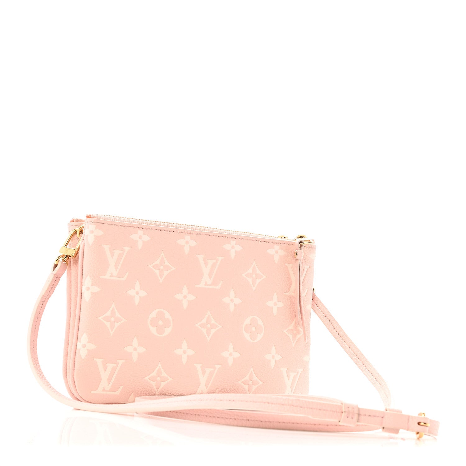 Louis Vuitton Empreinte Monogram Double Zip Pochette Rose 3 of 13