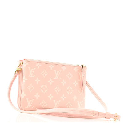 Louis Vuitton Empreinte Monogram Double Zip Pochette Rose 3 of 13