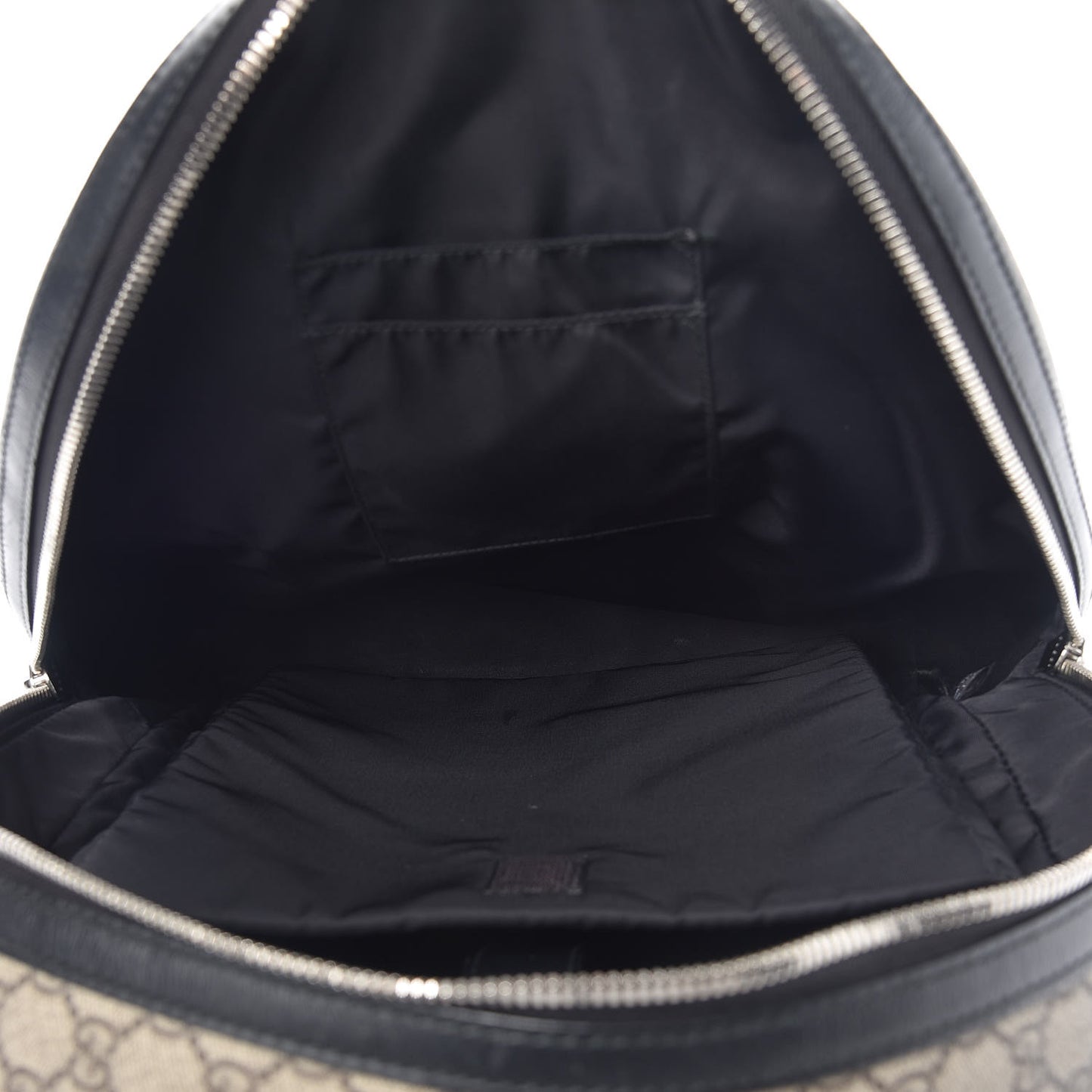 GG Supreme Monogram Web Dome Backpack Black