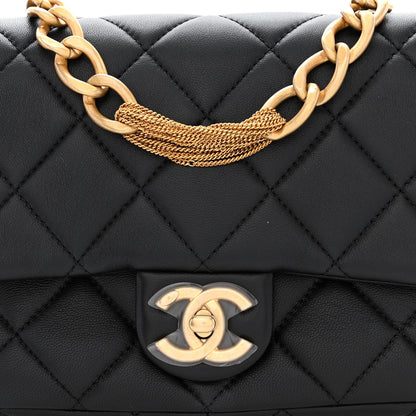 Chanel Lambskin Quilted Chain Flap Black 8 of 11