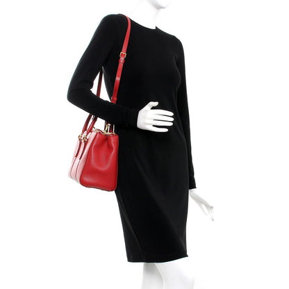 Mulberry Classic Grain Calfskin Small Bayswater Double Zip Tote Scarlet 2 of 9