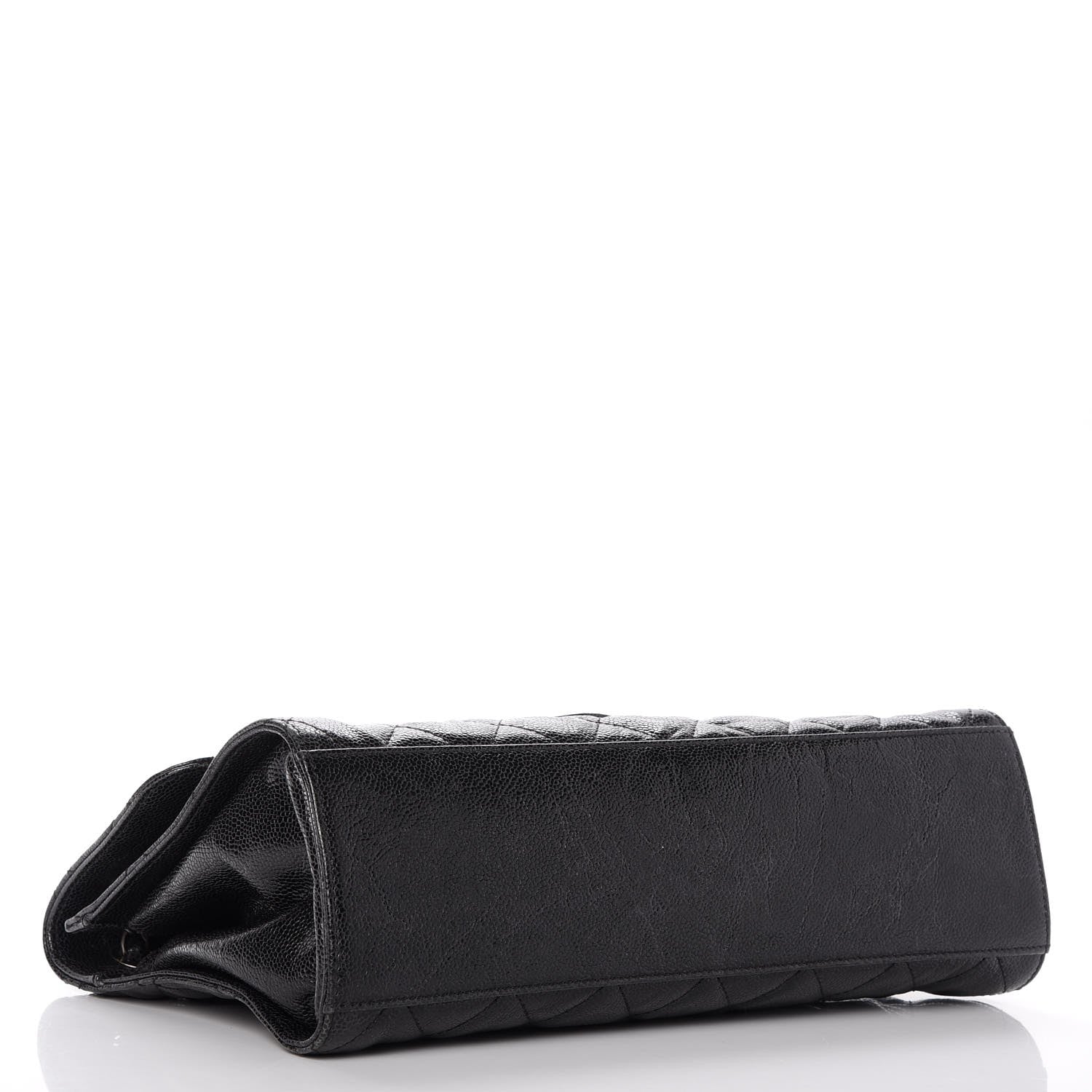 Chanel Crumpled Grained Calfskin Jumbo CC Crave Flap Black 4 of 9