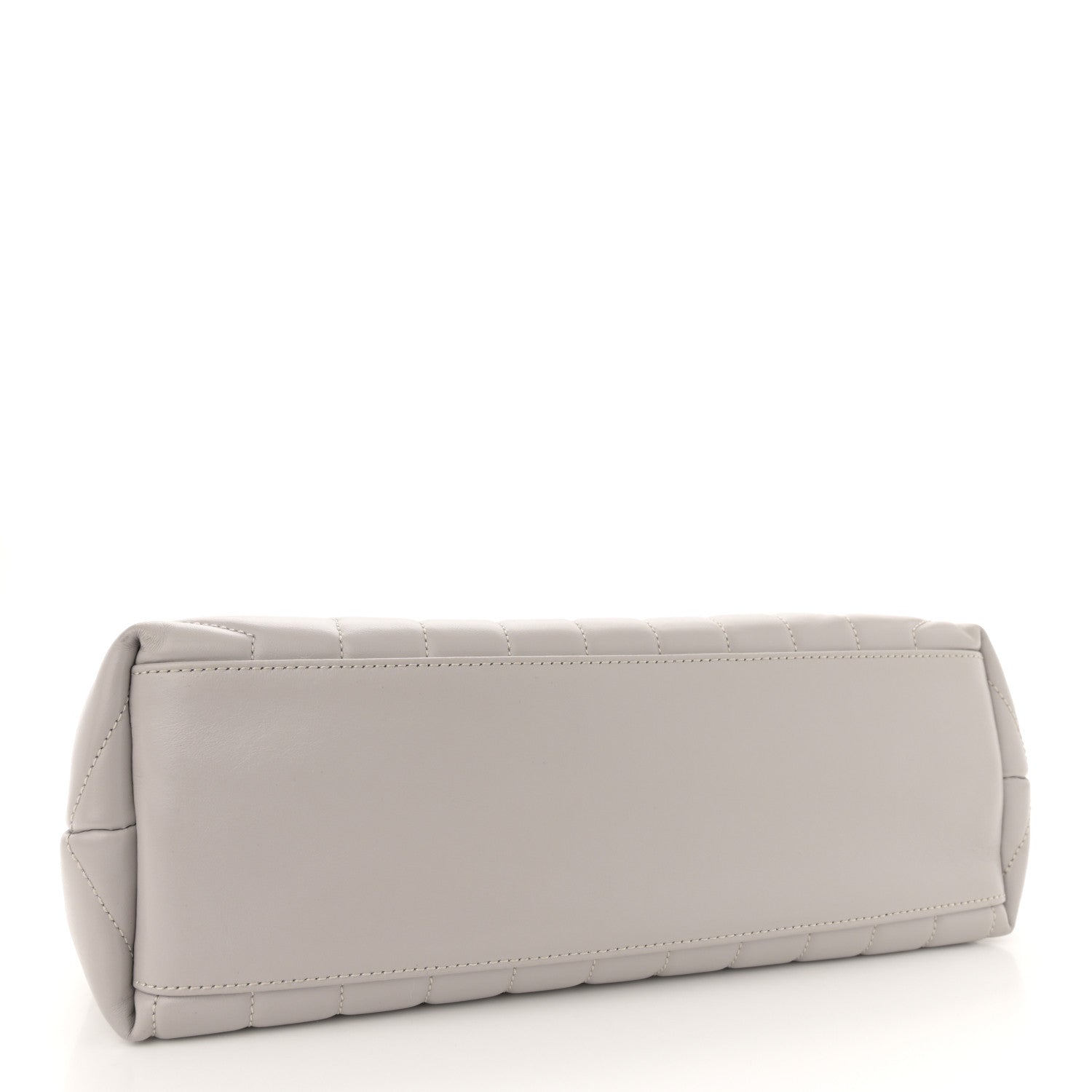 Saint Laurent Calfskin Y Quilted Monogram Medium Loulou Chain Satchel Light Gray 4 of 11