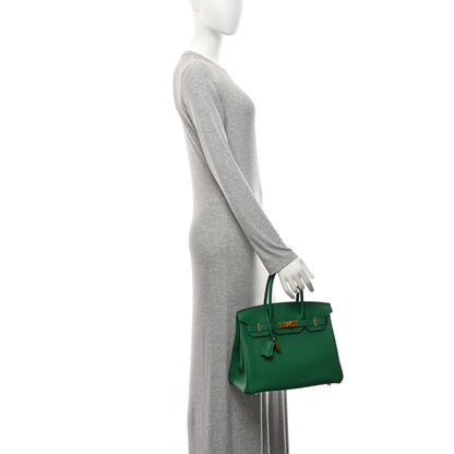 Hermes Togo Birkin 30 Vert Vertigo 2 of 11