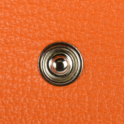 Hermes Chevre Mysore Le 24 Coin Purse Orange 9 of 10