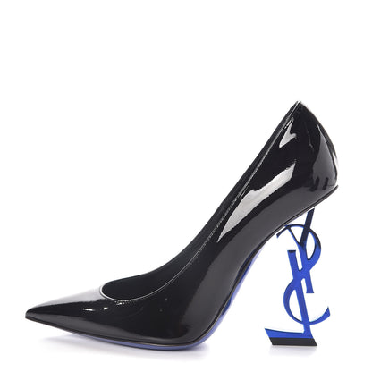 Saint Laurent Patent Opyum 110 Pumps 35 Black Blue 1 of 10