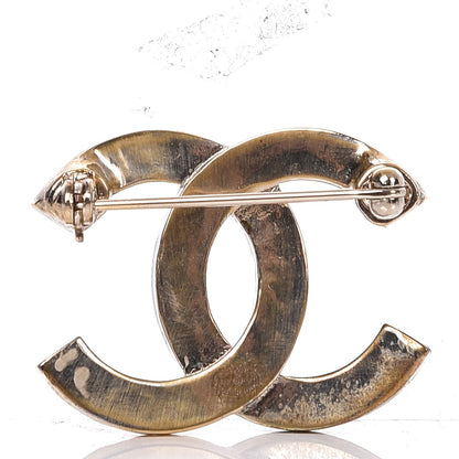 Chanel Baguette Crystal Quilted CC Brooch Gold 3 of 5