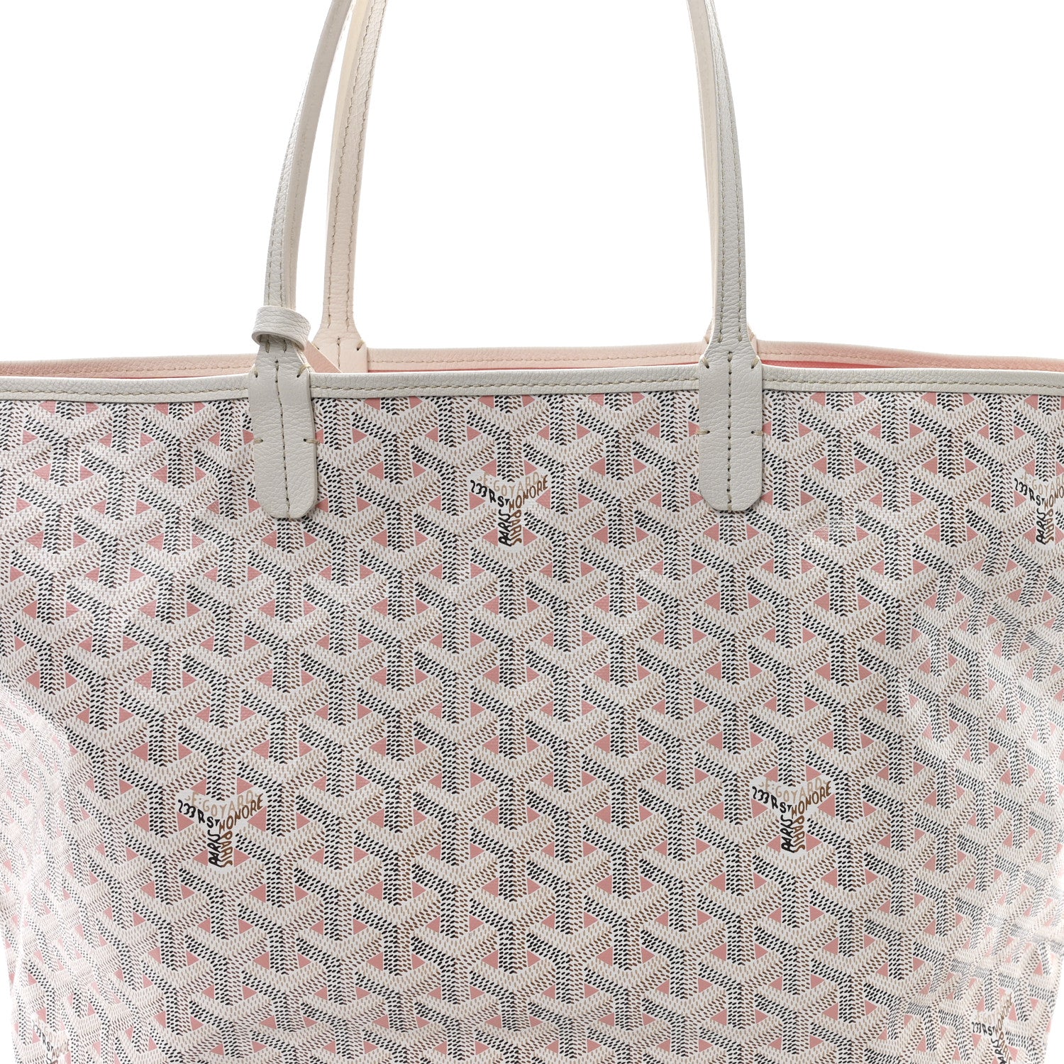 Goyard Goyardine Saint Louis Claire Voie PM White Pink 9 of 11