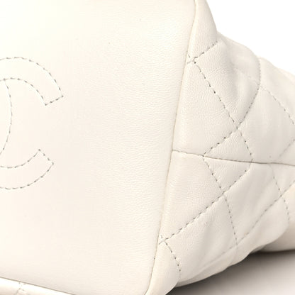 Chanel Lambskin Quilted Small Perfect Meeting Hobo White 11 of 11