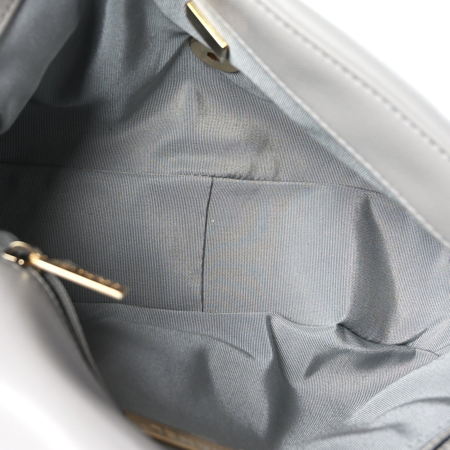 Goatskin Quilted Medium Chanel 19 Flap Grey