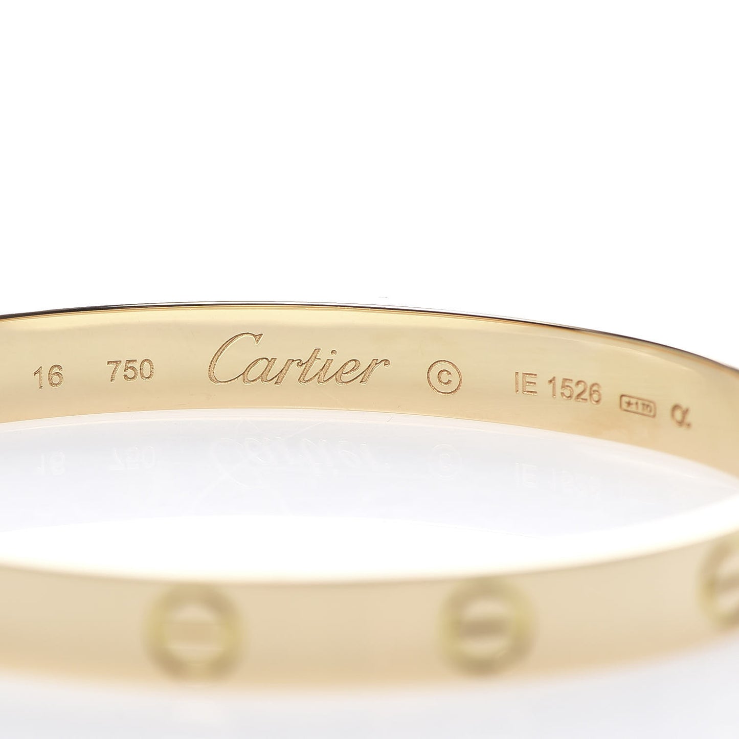 18K Yellow Gold LOVE Bracelet 16
